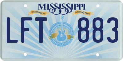 MS license plate LFT883