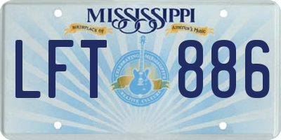 MS license plate LFT886