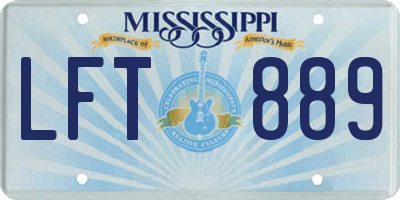 MS license plate LFT889