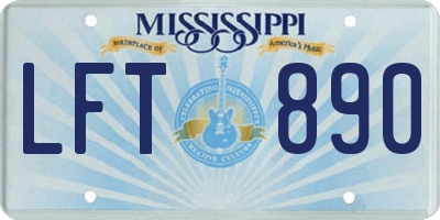 MS license plate LFT890