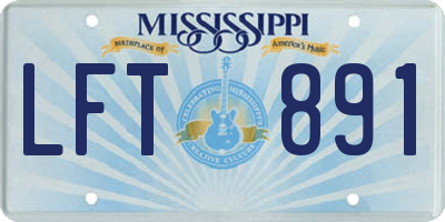 MS license plate LFT891