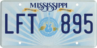 MS license plate LFT895