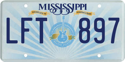 MS license plate LFT897