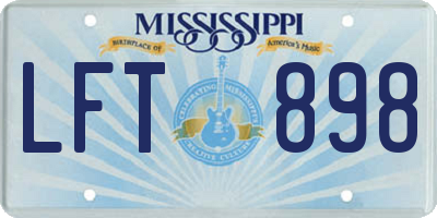 MS license plate LFT898