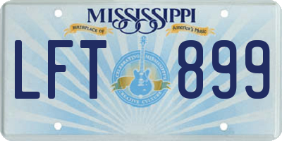 MS license plate LFT899