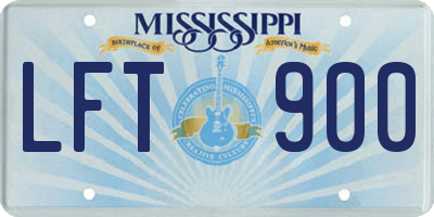 MS license plate LFT900