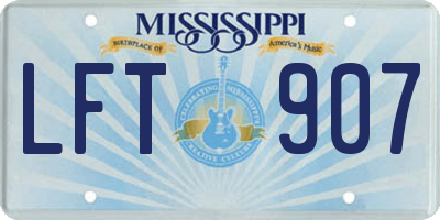MS license plate LFT907