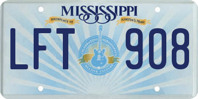 MS license plate LFT908