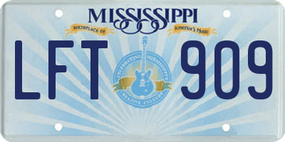 MS license plate LFT909