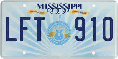 MS license plate LFT910