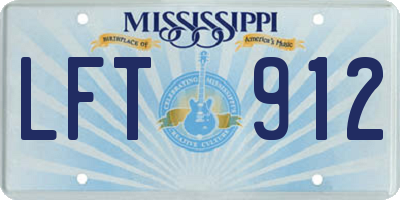 MS license plate LFT912