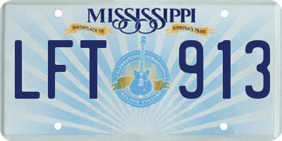 MS license plate LFT913