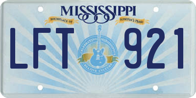 MS license plate LFT921