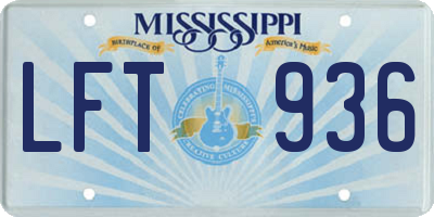MS license plate LFT936
