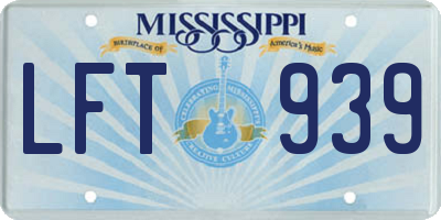 MS license plate LFT939