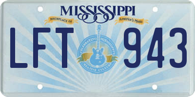 MS license plate LFT943