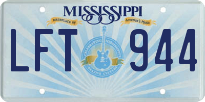MS license plate LFT944