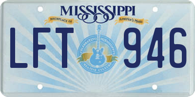 MS license plate LFT946