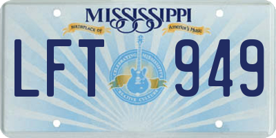 MS license plate LFT949