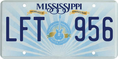 MS license plate LFT956