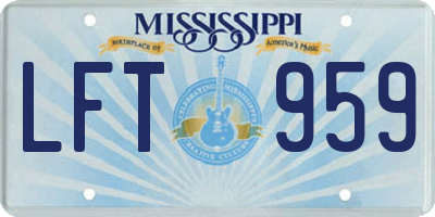 MS license plate LFT959