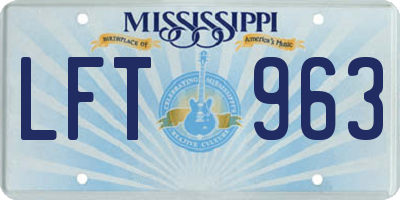 MS license plate LFT963