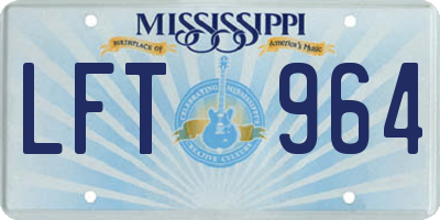 MS license plate LFT964