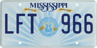 MS license plate LFT966