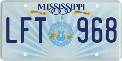 MS license plate LFT968