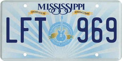 MS license plate LFT969
