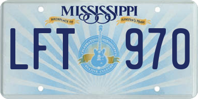 MS license plate LFT970
