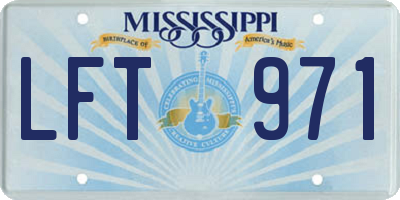 MS license plate LFT971