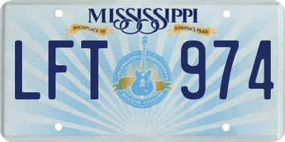 MS license plate LFT974