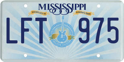 MS license plate LFT975
