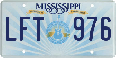 MS license plate LFT976