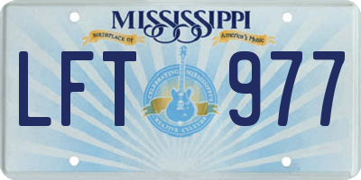 MS license plate LFT977