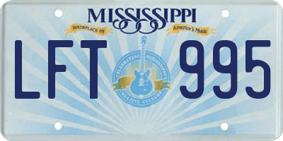 MS license plate LFT995
