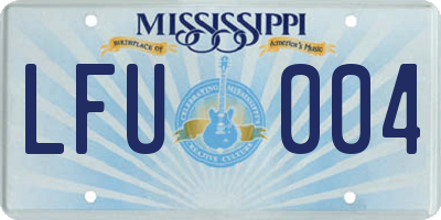 MS license plate LFU004