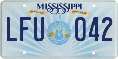 MS license plate LFU042