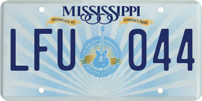 MS license plate LFU044