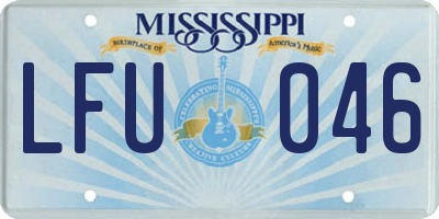 MS license plate LFU046