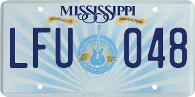 MS license plate LFU048
