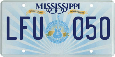 MS license plate LFU050