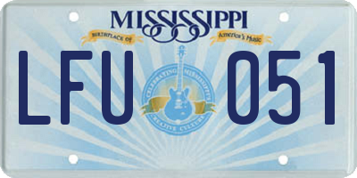 MS license plate LFU051