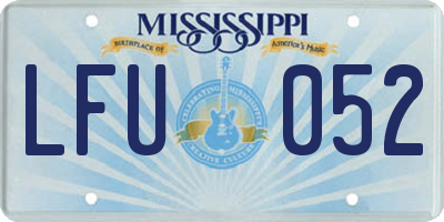 MS license plate LFU052