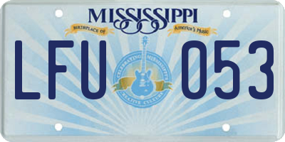 MS license plate LFU053