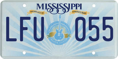 MS license plate LFU055