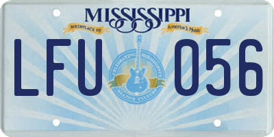 MS license plate LFU056