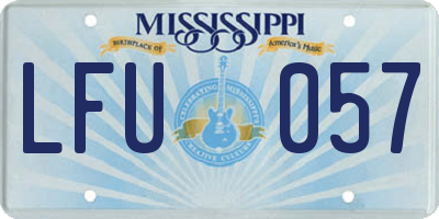 MS license plate LFU057