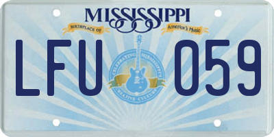MS license plate LFU059
